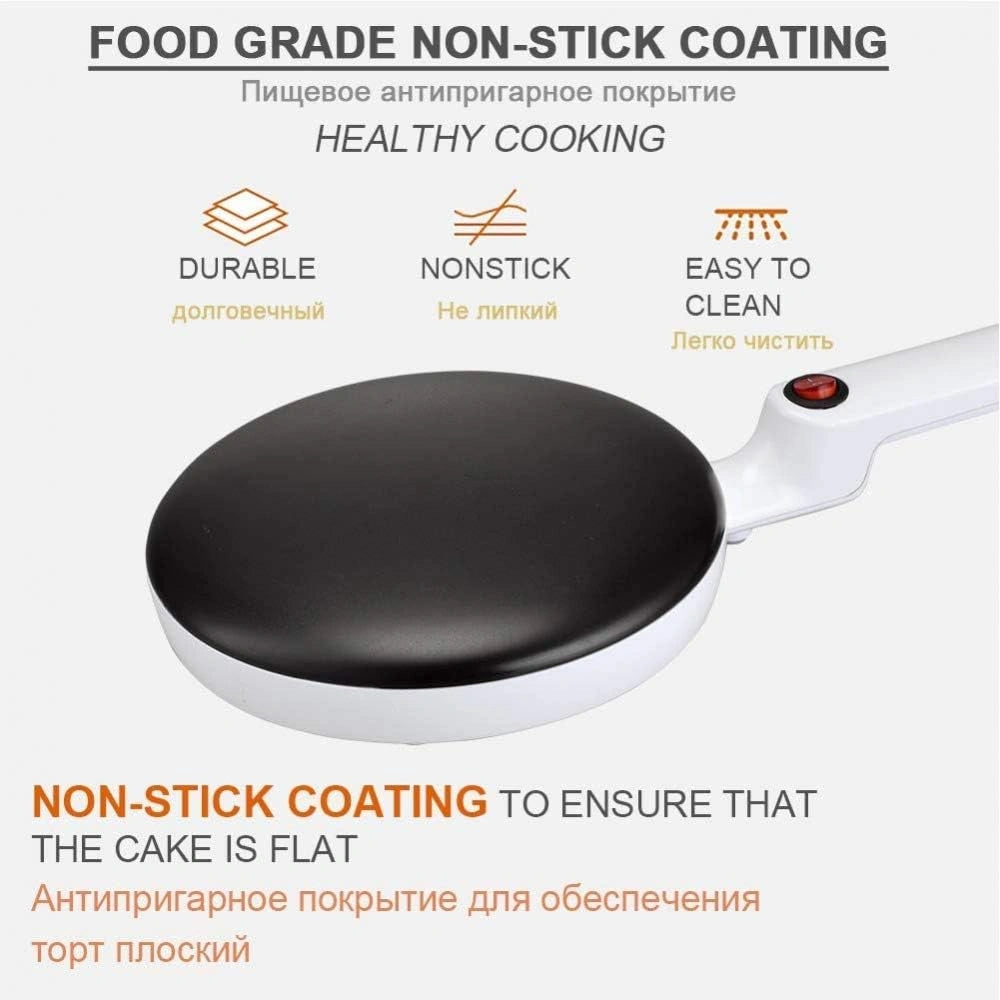 Electric Pancake Maker – Non-Stick Crepe Maker with Thermostatic Heating & Overheat Protection