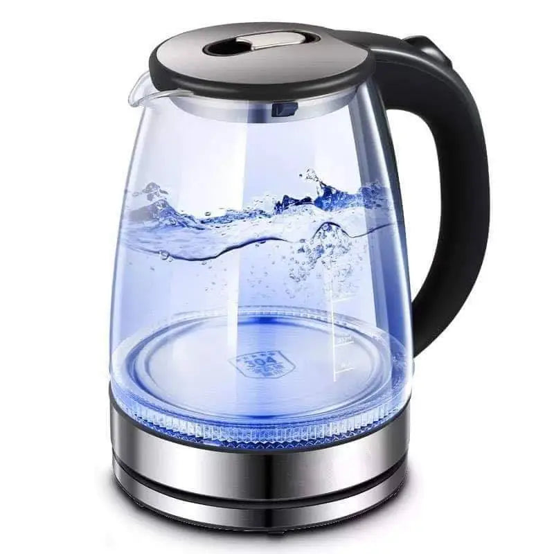2.0L Electric Glass Kettle – 2000W | Fast Boil | LED Light | Auto Shut-Off |