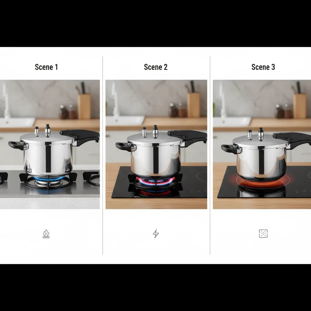 Family-Size 6L Stainless Steel Pressure Cooker for Efficient Home Cooking
