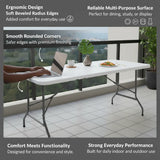 6ft Folding Picnic Table – Portable Heavy-Duty Indoor & Outdoor Foldable Table