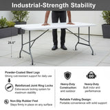6ft Folding Picnic Table – Portable Heavy-Duty Indoor & Outdoor Foldable Table