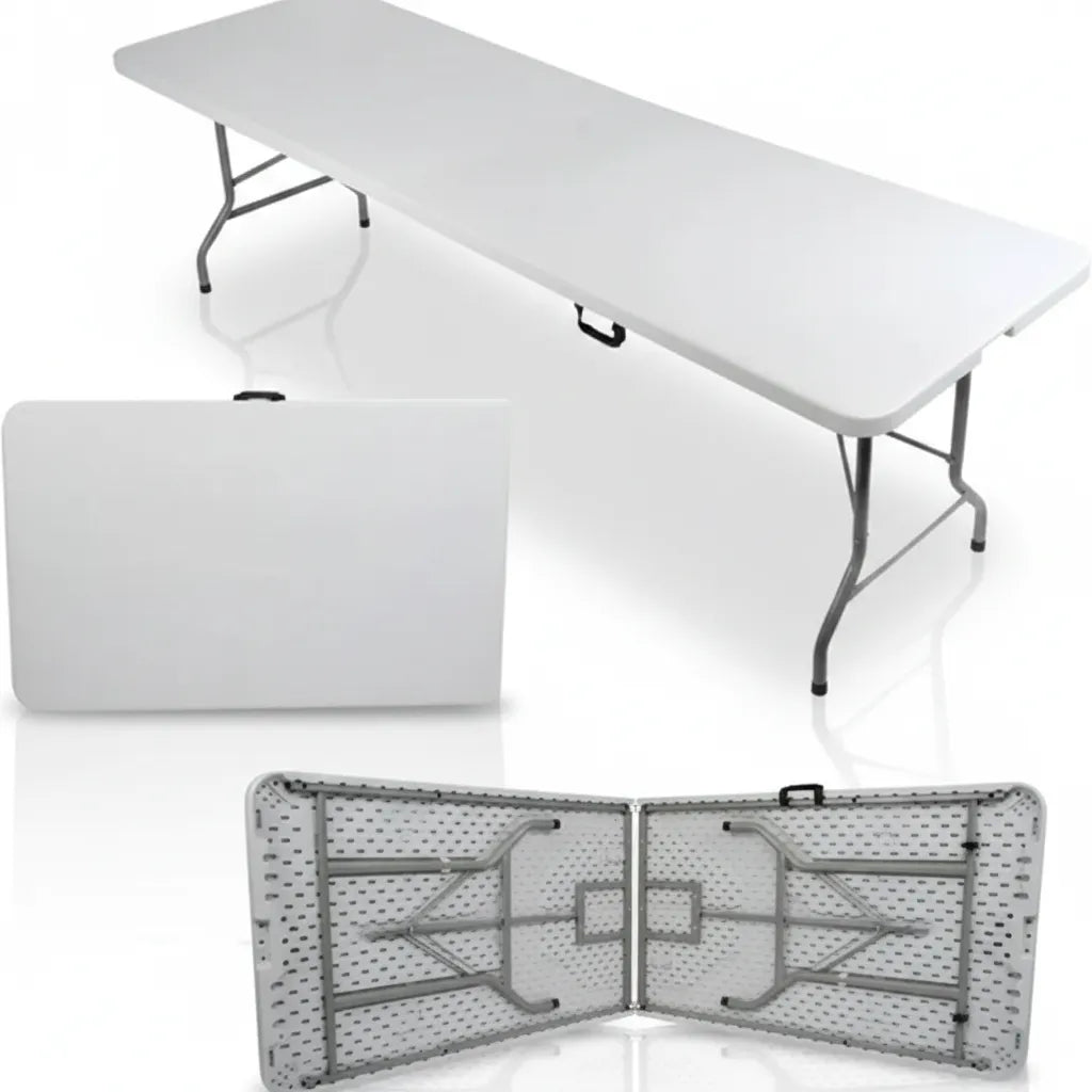 6ft Folding Picnic Table – Portable Heavy-Duty Indoor & Outdoor Foldable Table