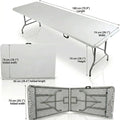 6ft Folding Picnic Table – Portable Heavy-Duty Indoor & Outdoor Foldable Table