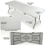 6ft Folding Picnic Table – Portable Heavy-Duty Indoor & Outdoor Foldable Table