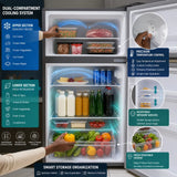 H&A 80L Compact Double-Door Refrigerator – Energy-Efficient Fridge for Small Spaces
