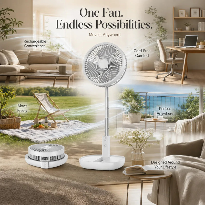 Suiming ECO Vpower The Ultimate 80cm Adjustable Telescopic Cooling Fan