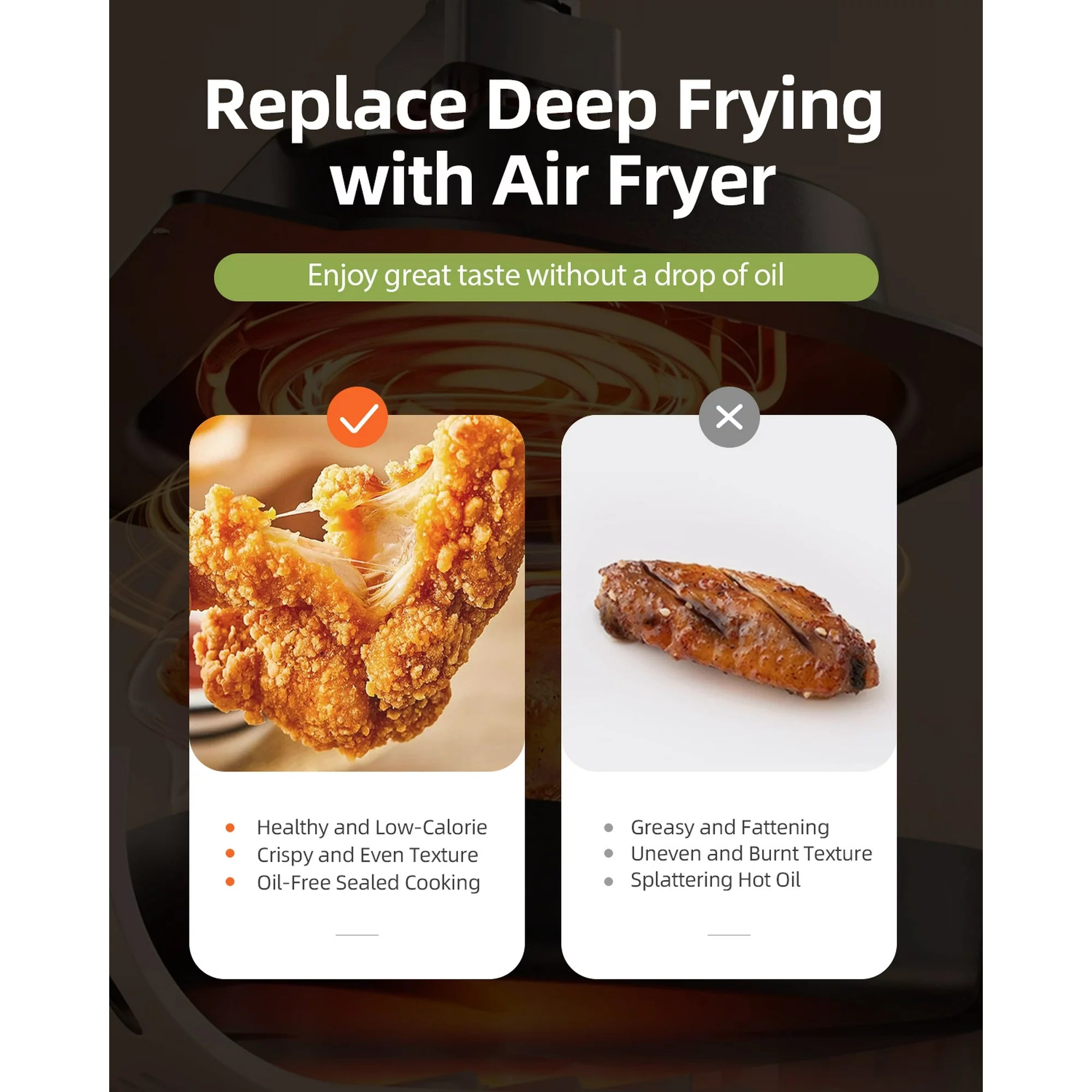 Silver Crest 8L Air Fryer - 360° Heating Touch Screen