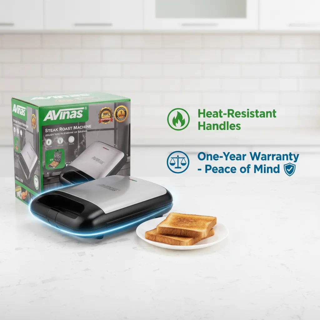 🔥AVMAS Steak Roast Machine 1800W – Powerful Grill for Perfect Sandwiches & Steaks