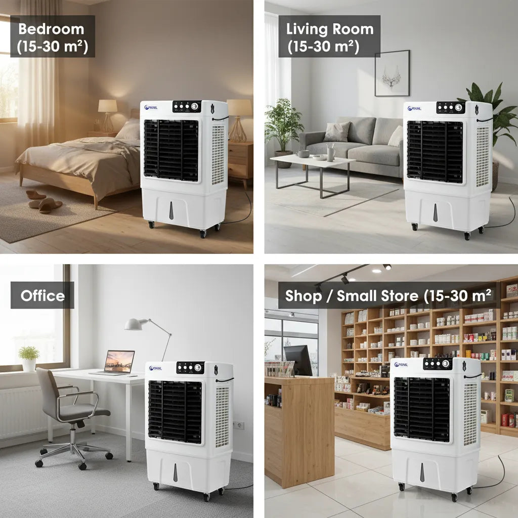 PEARL SUPREMO 50L Air Cooler – High Performance Cooling with 4000m³ Airflow & Energy Saving Technology ❄️