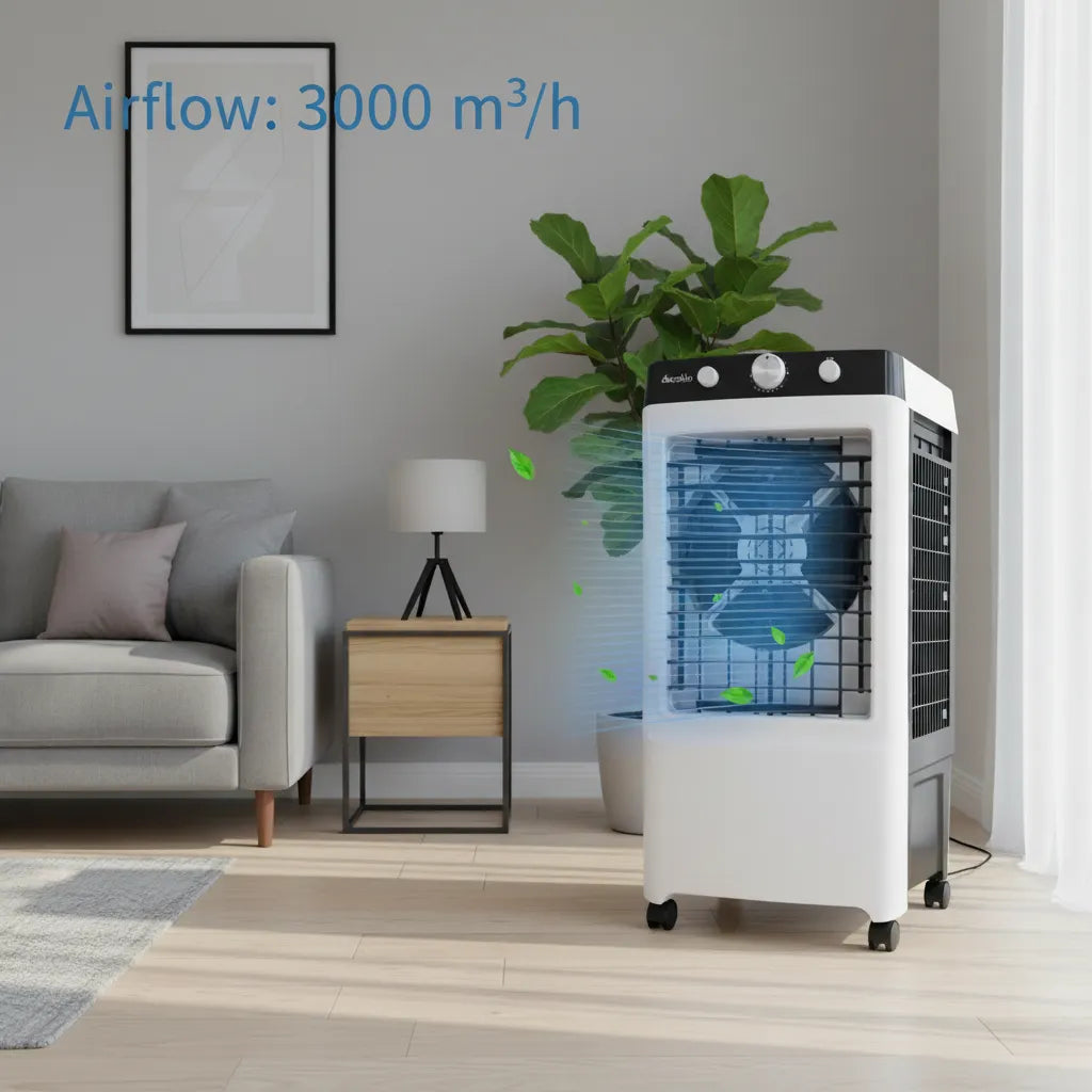 Decakila Air Cooler 100W, 20L Water Cooling – Low Power, Powerful Fresh Air