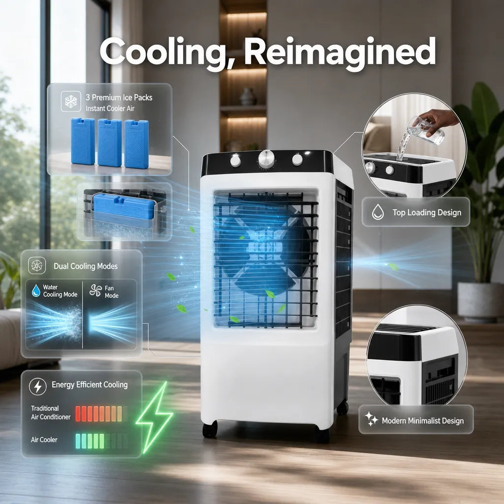 Decakila Air Cooler 130W, 30L Water Cooling – Low Power, Powerful Fresh Air ❄️