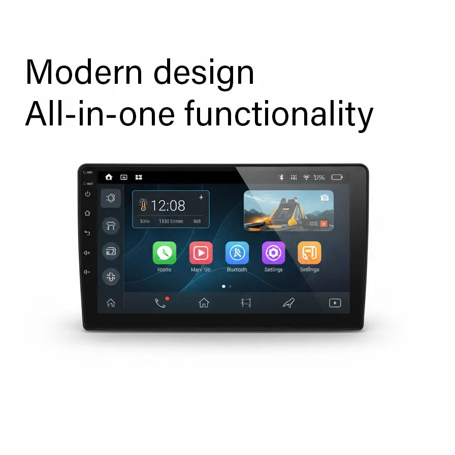 Android Car Stereo Multimedia Screen – Full HD QLED IPS – Built-in GPS – 4G – Steering Wheel Control – 55W × 4