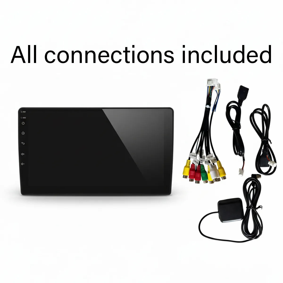 Android Car Stereo Multimedia Screen – Full HD QLED IPS – Built-in GPS – 4G – Steering Wheel Control – 55W × 4