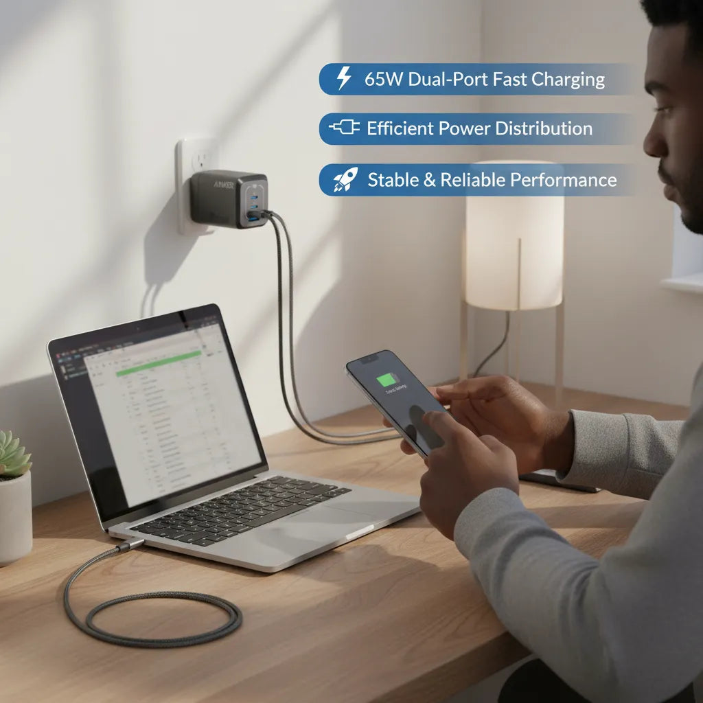 ⚡ Anker Prime 67W GaN Charger – Ultra-Fast 3-Port Power in a Compact Design 🔌