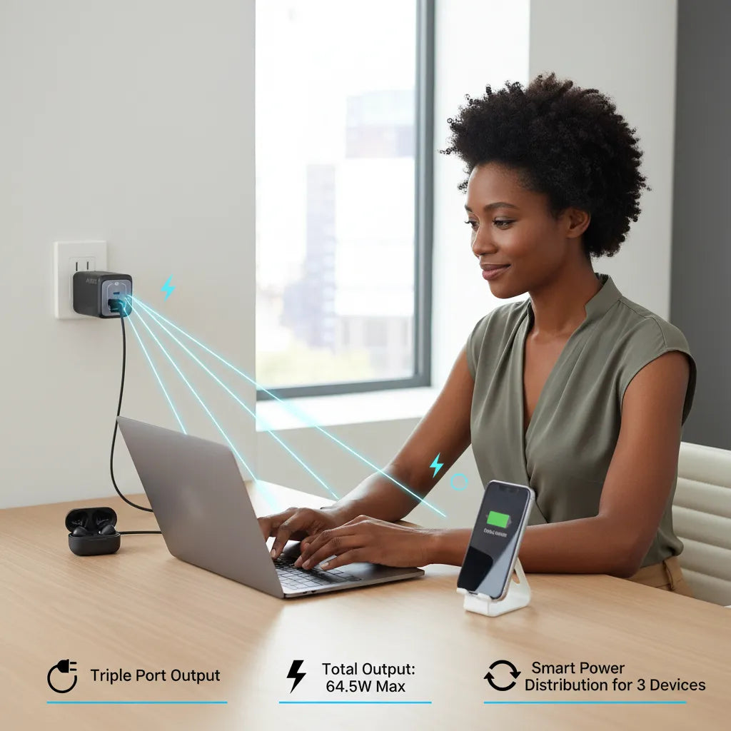 ⚡ Anker Prime 67W GaN Charger – Ultra-Fast 3-Port Power in a Compact Design 🔌