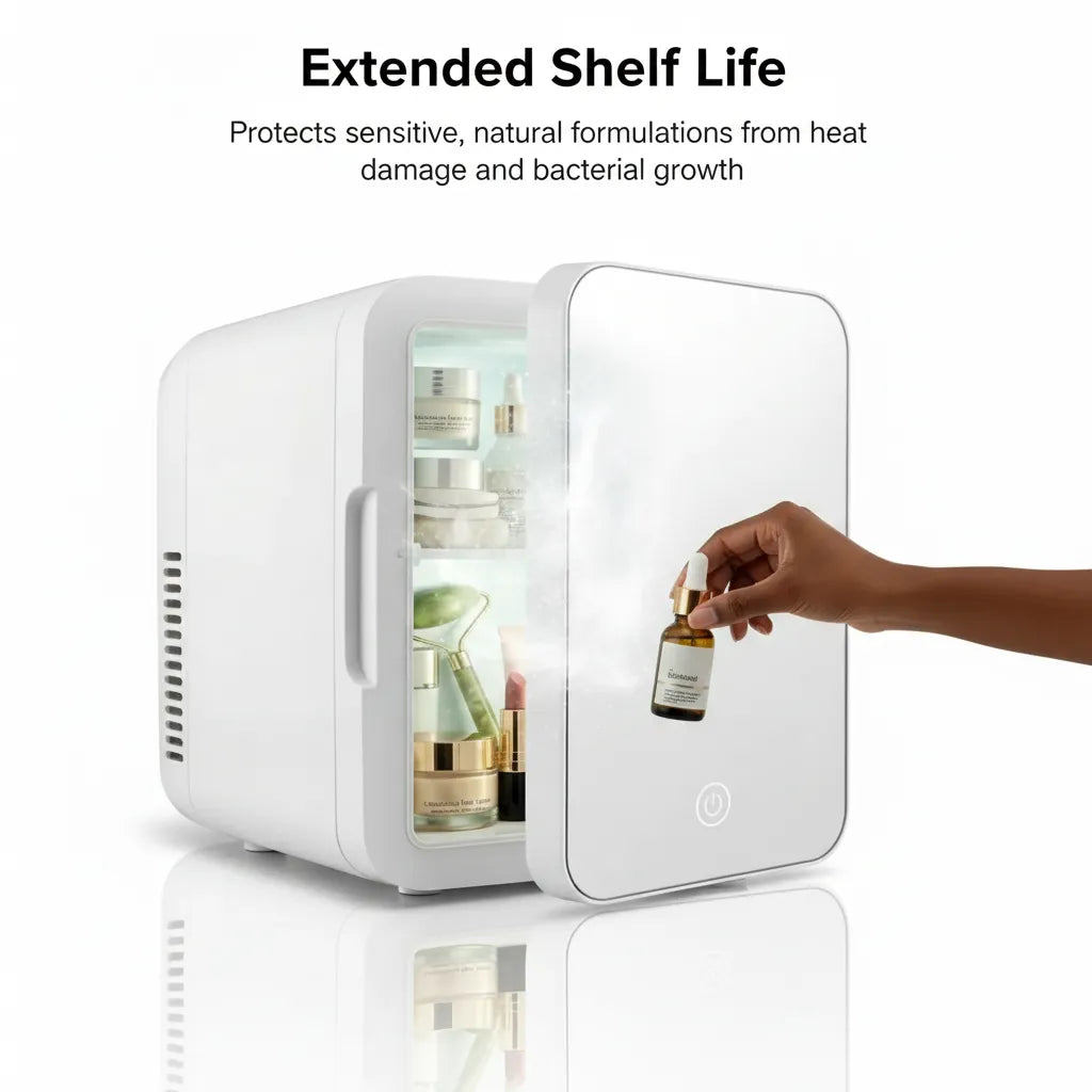 Beauty Mini Car Fridge for Skincare & Makeup – 4L Portable Cooler