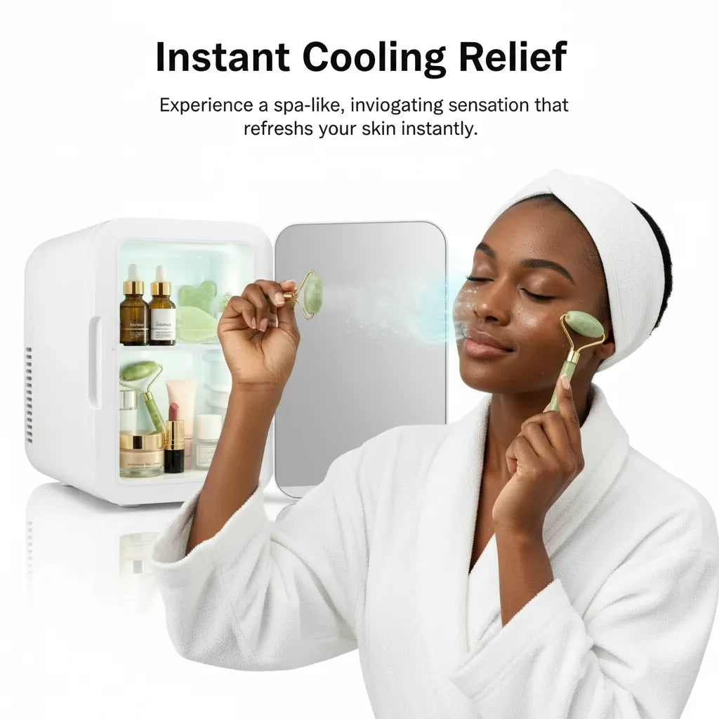 Beauty Mini Car Fridge for Skincare & Makeup – 4L Portable Cooler