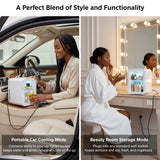 Beauty Mini Car Fridge for Skincare & Makeup – 4L Portable Cooler