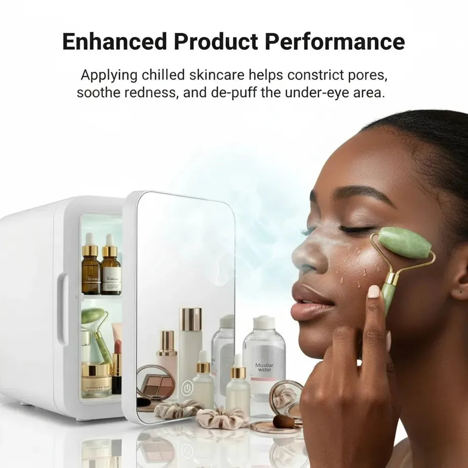 Beauty Mini Car Fridge for Skincare & Makeup – 4L Portable Cooler
