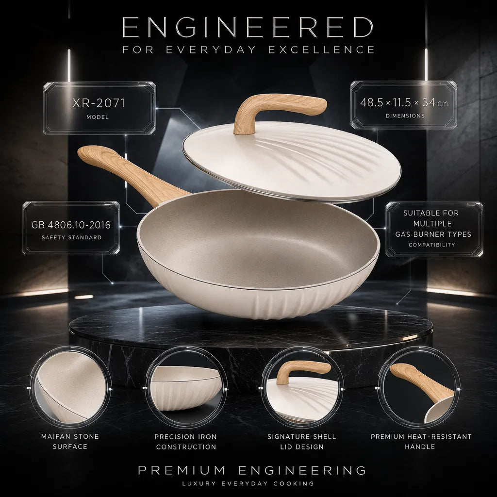 Beckley 32cm Maifan Stone Pan: Effortless Cooking for 1–10 People