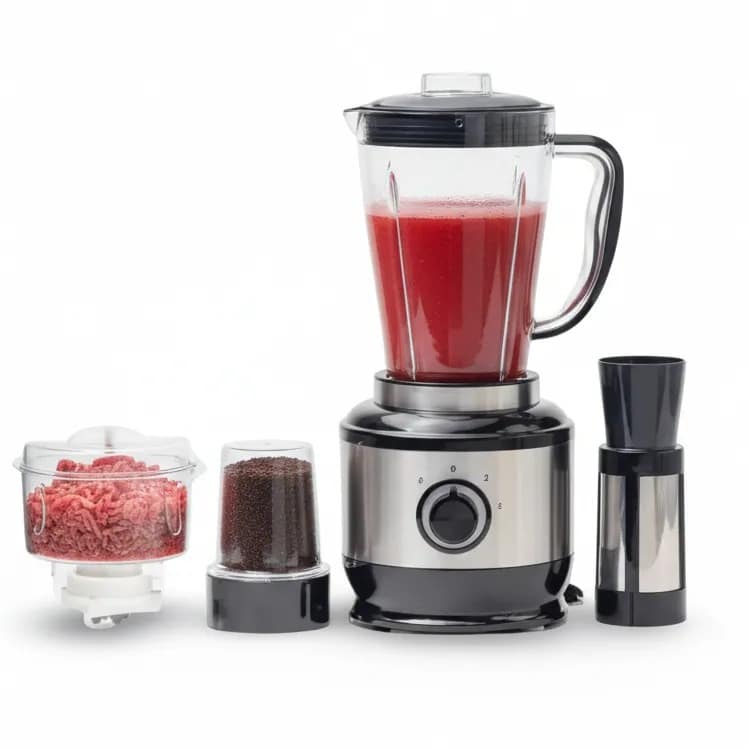 Evimki 4-in-1 High-Power Blender – 3000W Motor with Water Isolation | Juicer, Grinder, Chopper & Unbreakable Jar