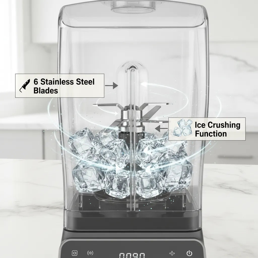 🔇 1800W Ultra-Quiet High Power Blender 2L – Mers Home MH-9356 | Smoothies, Juices & Ice Crushing