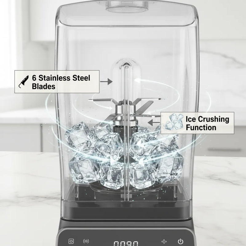 🔇 1800W Ultra-Quiet High Power Blender 2L – Mers Home MH-9356 | Smoothies, Juices & Ice Crushing