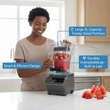 🔇 1800W Ultra-Quiet High Power Blender 2L – Mers Home MH-9356 | Smoothies, Juices & Ice Crushing