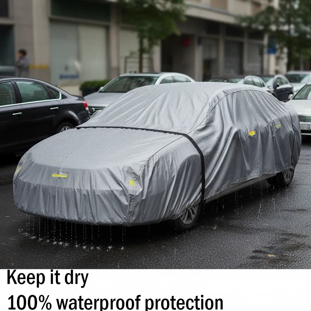 Evimki Waterproof Car Cover – Full Protection from Sun, Rain, Dust & Wind