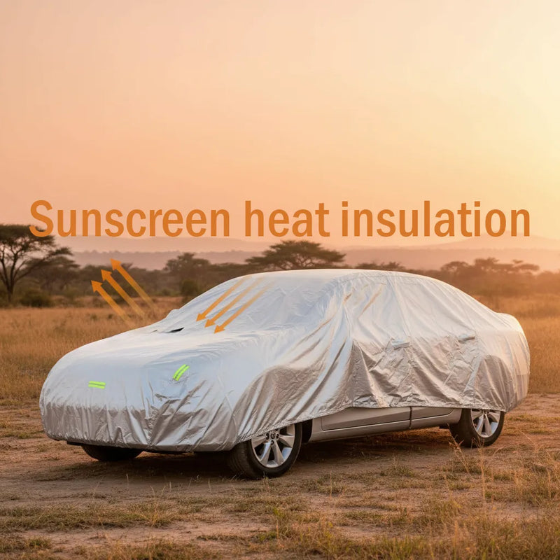 Evimki Waterproof Car Cover – Full Protection from Sun, Rain, Dust & Wind