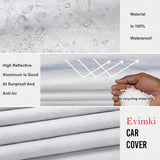 Evimki Waterproof Car Cover – Full Protection from Sun, Rain, Dust & Wind