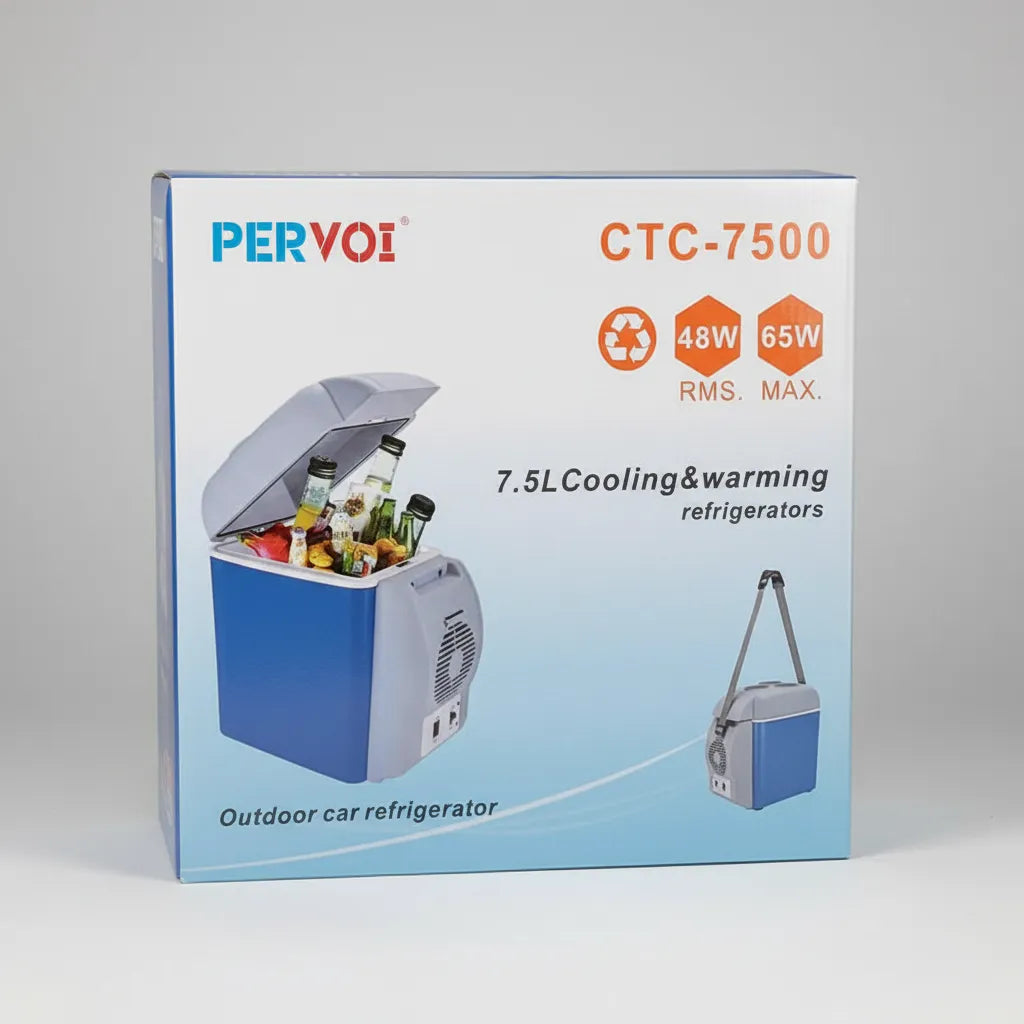 7.5L 🚘 Portable Car Fridge – Cooling & Warming Refrigerator 🌡️ | Very Durable Outdoor Mini Fridge (RMS 48W / MAX 65W)