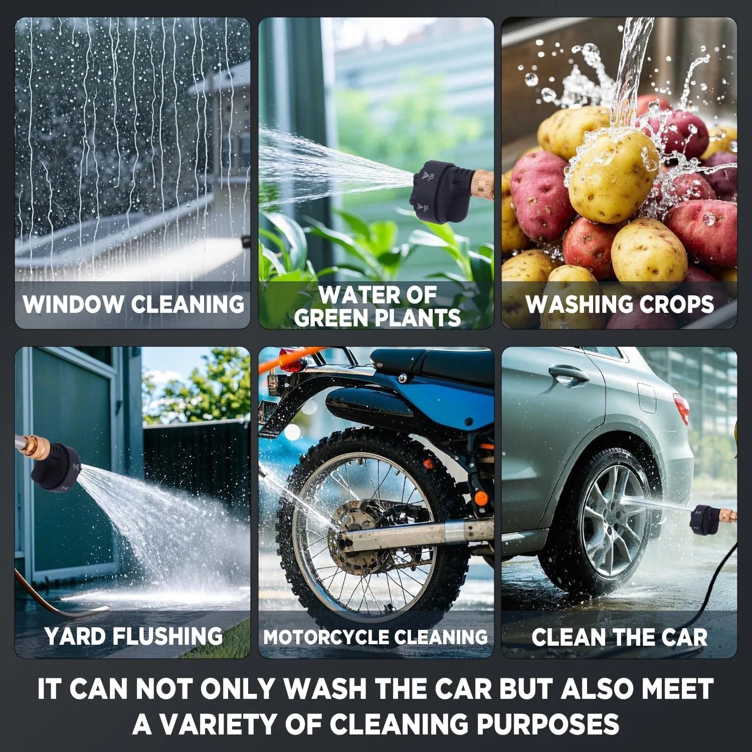 48V Portable Car Wash Gun – High Pressure & Foam Bottle for Professional Cleaning 💦🚗