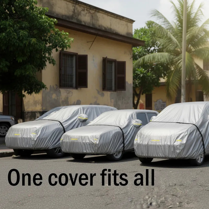 Evimki Waterproof Car Cover – Full Protection from Sun, Rain, Dust & Wind