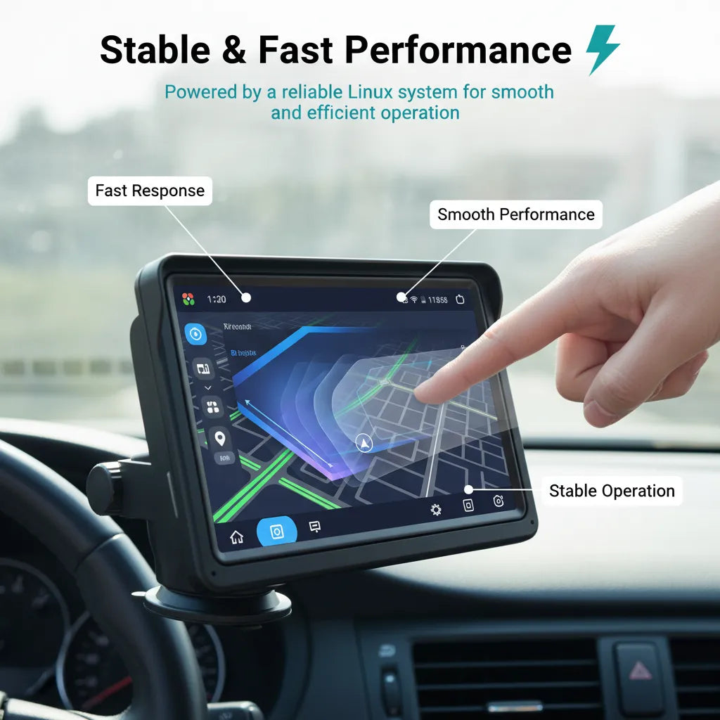 Carscreen 7-Inch Touchscreen Car Stereo 🚗📱 | Easy DIY Installation ⚙️ | Built-in Microphone 🎤 | Supports iPhone & Android Seamlessly