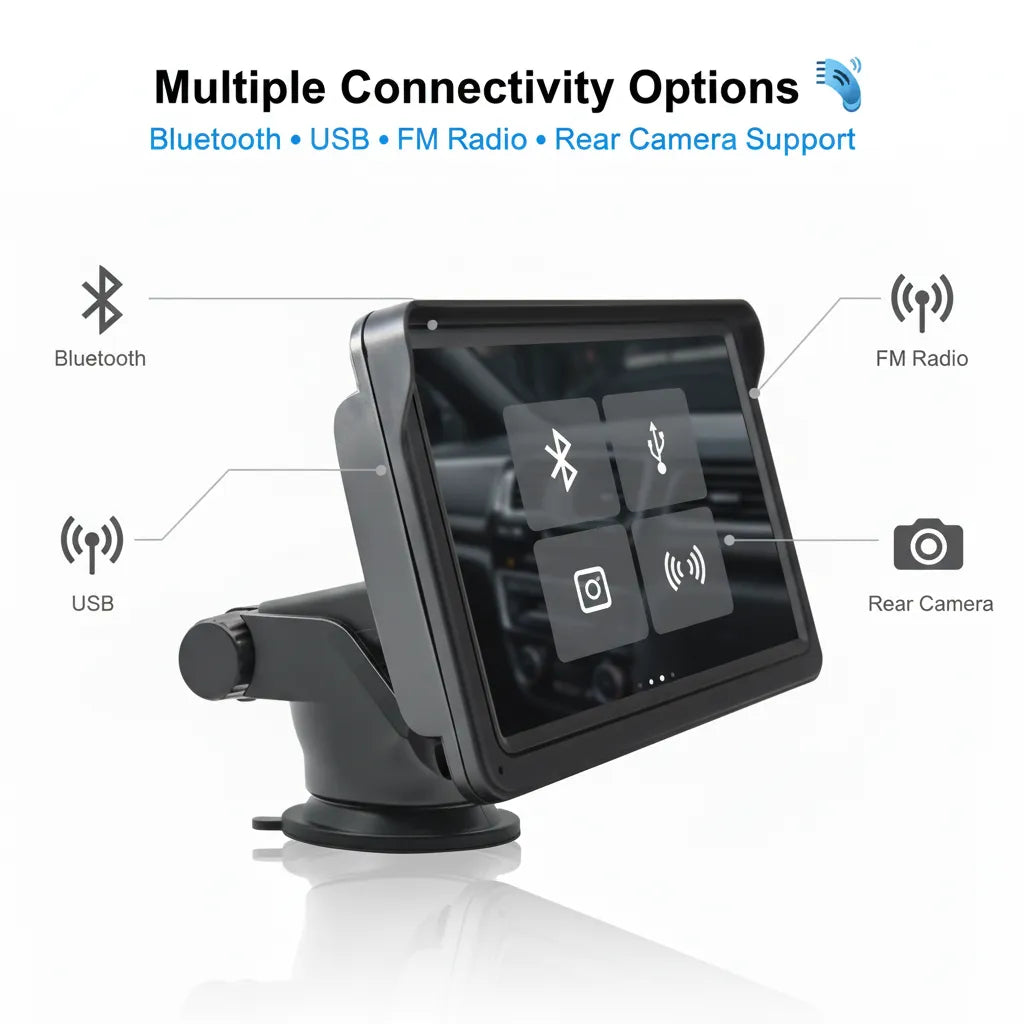 Carscreen 7-Inch Touchscreen Car Stereo 🚗📱 | Easy DIY Installation ⚙️ | Built-in Microphone 🎤 | Supports iPhone & Android Seamlessly