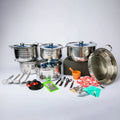  52-Piece Stainless Steel Cookware Set – Complete Kitchen Combo with Pots, Utensils & Accessories