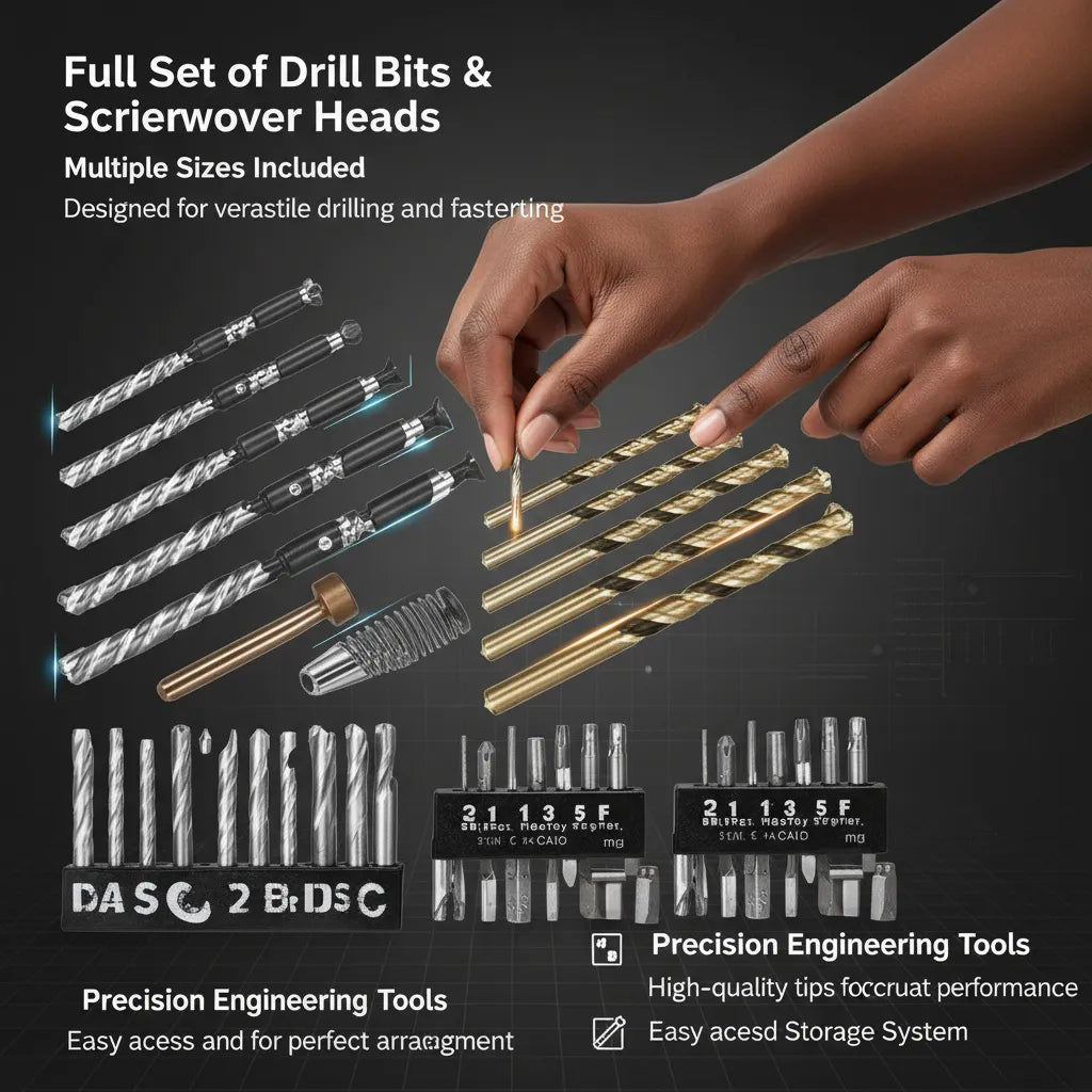 77-Piece 12V Cordless Drill & Professional Tool Kit - All-in-One Set