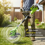 21V Cordless Electric Brush Cutter – Powerful 800W Grass Trimmer with 18000RPM High-Speed Motor 🌿