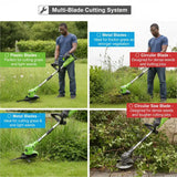 21V Cordless Electric Brush Cutter – Powerful 800W Grass Trimmer with 18000RPM High-Speed Motor 🌿