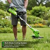 21V Cordless Electric Brush Cutter – Powerful 800W Grass Trimmer with 18000RPM High-Speed Motor 🌿