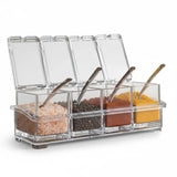 Crystal Seasoning Box – Elegant 4-Compartment Spice Organizer for a Perfectly Organized Kitchen 🧂✨