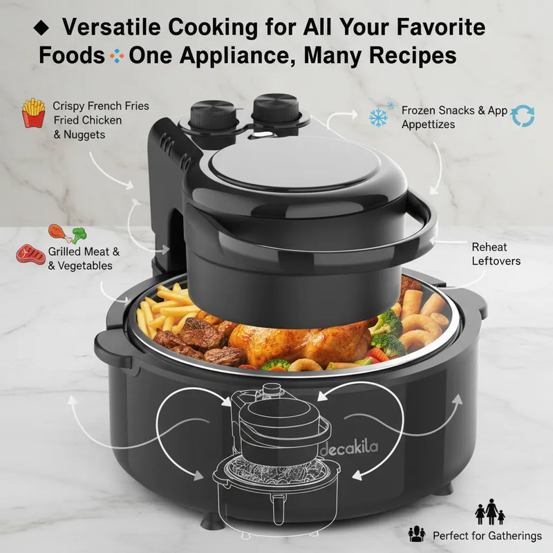 Decakila 5L Air Fryer with Transparent Window – Healthy Oil-Free Cooking Made Easy 🍗