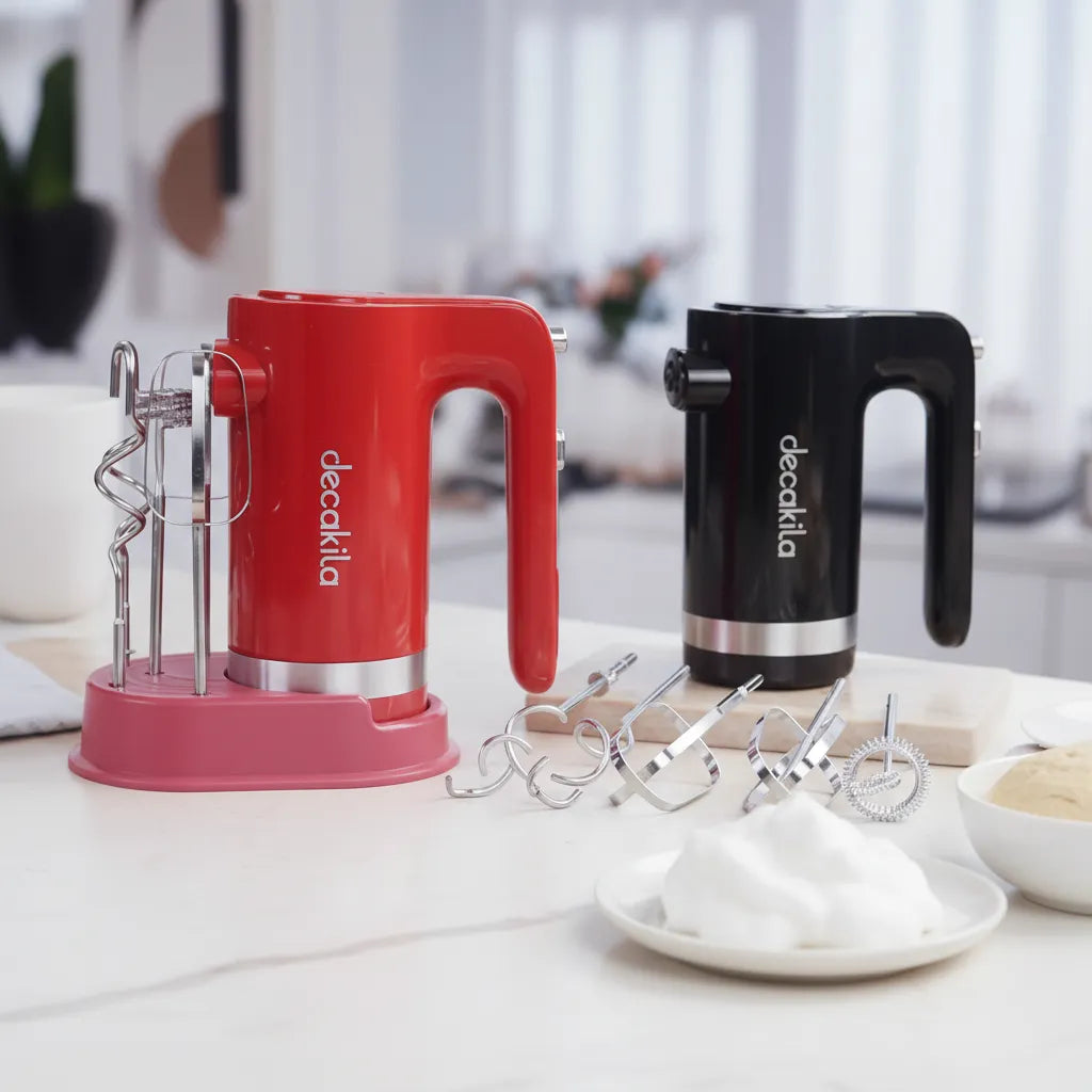 🔥Decakila Cordless Hand Mixer – 7 Speed Levels, USB Rechargeable, Complete Baking Set 🍰⚡