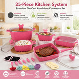 Dessini 25-Piece Premium Granite Cookware Set (20cm - 32cm) – Die-Cast Aluminium