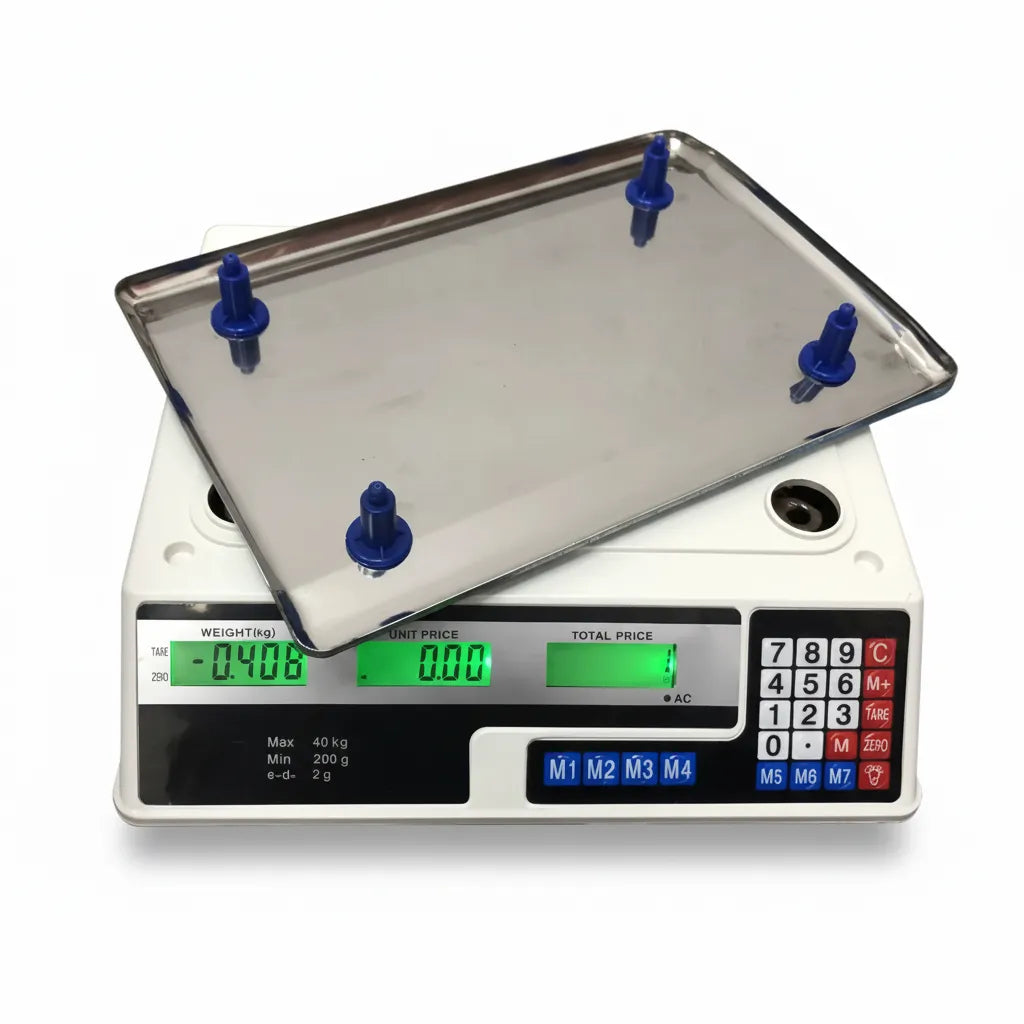 Professional Digital Weighing Scale – Up to 40KG | High Accuracy & Stainless Steel Platform