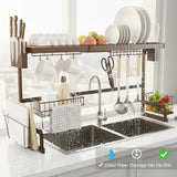 Over-Sink Dish Drying Rack – Big Size Space-Saving Kitchen Organizer 🖤✨
