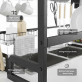 Over-Sink Dish Drying Rack – Big Size Space-Saving Kitchen Organizer 🖤✨
