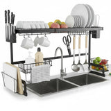 Over-Sink Dish Drying Rack – Big Size Space-Saving Kitchen Organizer 🖤✨