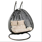 Double Stand Rattan Swing – Rocking Swing for Couples, Indoor/Outdoor Use.
